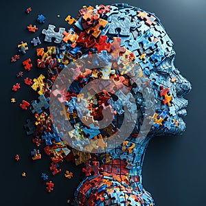 Symbolic 3D icon representing mental health