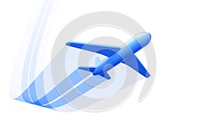 Symbolic airplane take off