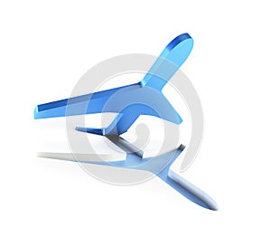 Symbolic airplane take off