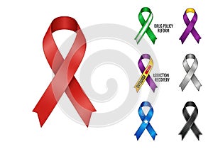 Symbolic awareness ribbons for causes and support campaigns