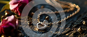 The Symbolic Connection Of Love\'s Heartbeat A Chain Embellished With A Meaningful Pendant