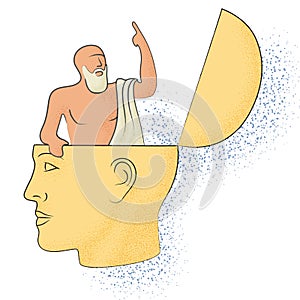 Symbolic drawing of the knowledge of philosophy