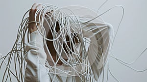 Symbolic expression of cognitive and physical fatigue from CFS photo