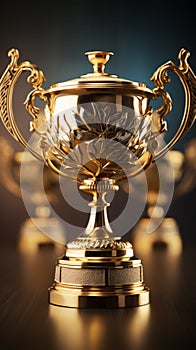 Symbolic golden trophy highlighting success, achievement, and sportsmanship