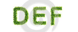 Symbolic grassy alphabet