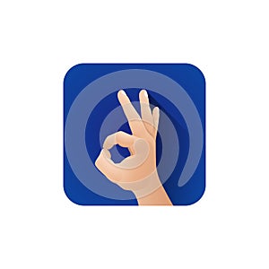 Symbolic hand fingers gesture illustration