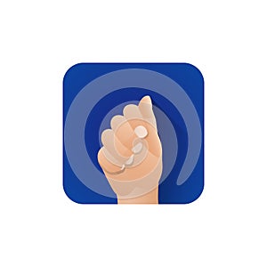 Symbolic hand fingers gesture illustration