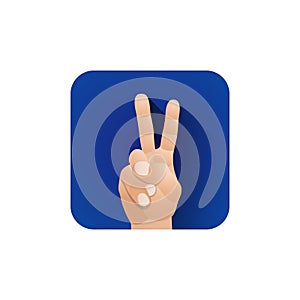 Symbolic hand fingers gesture illustration