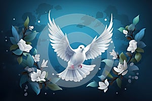 Symbolic imagery of global peace.