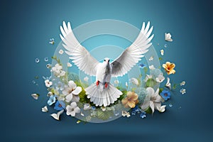 Symbolic imagery of global peace.
