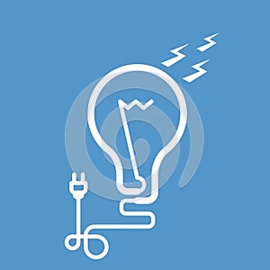 Symbolic light bulb with electric plug