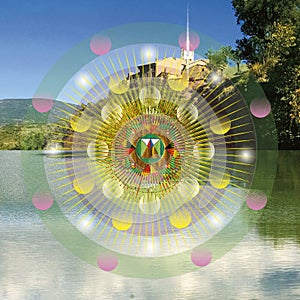 symbolic mandala number 43 photo