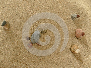 Symbolic picture of helplessness with stones