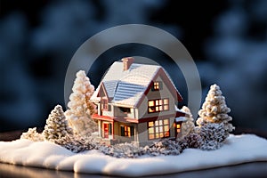 Symbolic representation of winter heating with a capped house model