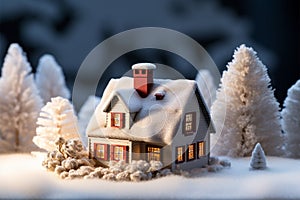 Symbolic representation of winter heating with a capped house model