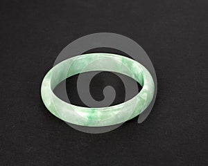 Symbolic Round Jade Bangle Bracelet