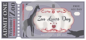 Ticket Zoo Lovers Day photo