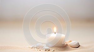 Symbolic unity, candle light or sand blend moment, AI Generated