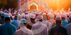 A symbolic of the unity and brotherhood among Muslims during Eid photo