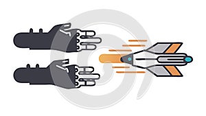 Human-Robot Collaboration, Future Workforce Advanced Automation, vector design Generative AI