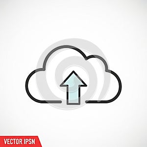 Symbolizing data transfer or uploading to cloud storage. Simple,