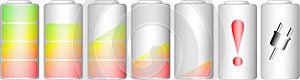 Symbols of battery level indicator
