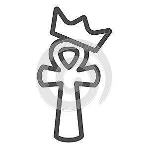 Symbols Black lives matter unity line icon, Black lives matter concept, BLM sign cross with crown on white background