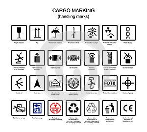 Symbols for cargo marking