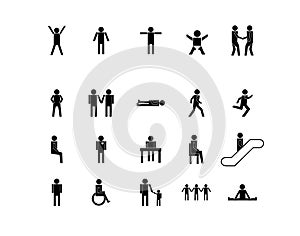 Symbols of figures of people
