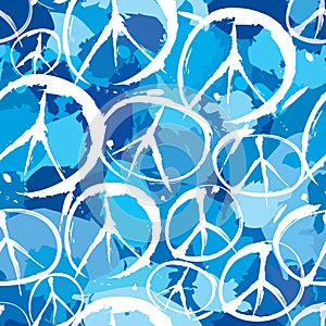 Symbols of peace seamless background