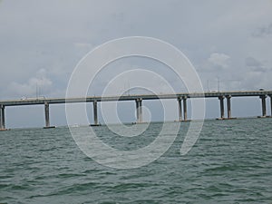 Symetrical bridge in tampa florida