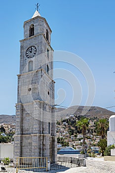 Symi Greek Island Dockside Clock Tower