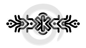 Symmetric Abstract Geometric Motif, vector design Generative AI