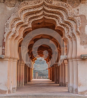 Symmetric arched corridor