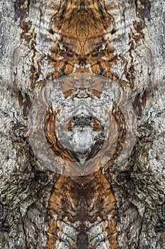 Symmetric tree bark texture