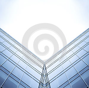 Symmetric wall of glass building photo