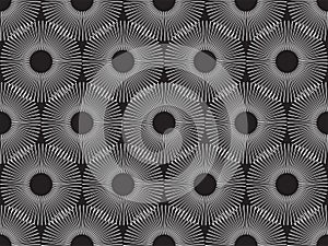 Symmetrical Abstract Optical Seamless Pattern Vector