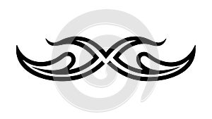 Symmetrical Abstract Wave Pattern Border Element, vector design Generative AI