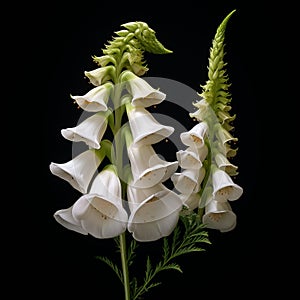 Symmetrical Asymmetry: Foxglove Flowers In Softbox Lighting