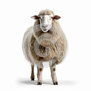 Symmetrical Balance: A Poignant Sheep Portrait In National Geographic Style