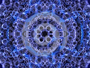 Symmetrical blue background