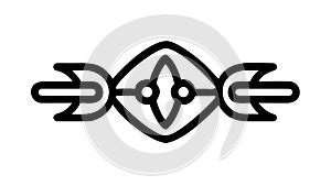 Symmetrical Celtic Knot Design, Abstract Interwoven Pattern, vector design Generative AI