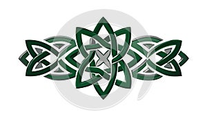 Symmetrical Celtic Knot Pattern Decorative Element Vector, vector design Generative AI