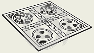 Symmetrical Celtic Knot Square Pattern Ornamental Design, vector design Generative AI