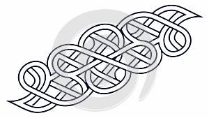 Symmetrical Celtic Knotwork Pattern Element, vector design Generative AI