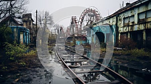 Symmetrical Chaos: Exploring An Abandoned Theme Park On Tracks