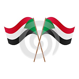 Symmetrical Crossed Sudan flags