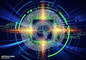 A digital illustration featuring a central