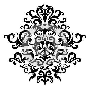 Symmetrical floral ornament