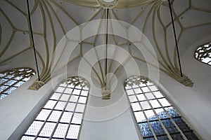 Symmetrical roof of a church in leiden the netherlands Holland